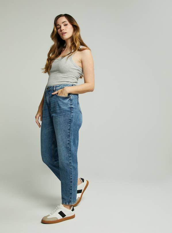 Mid Blue Denim Mom Jeans  20L